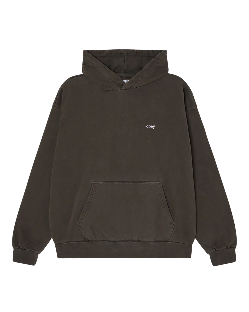 Obey - Lowercase Pigment Hood Fleece - Pigment Black Olive