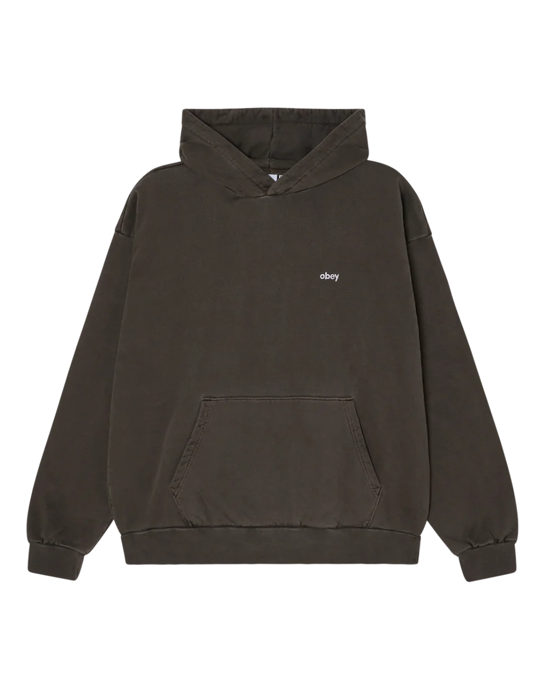 Obey - Lowercase Pigment Hood Fleece - Pigment Black Olive