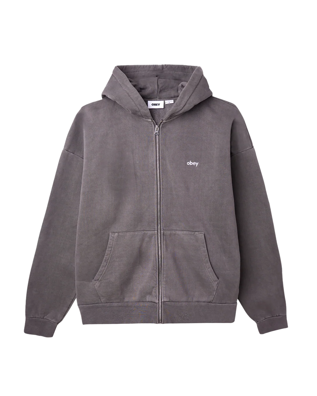 Obey - Lowercase Pigment Zip Hood Fleece - Pigment Digital Black