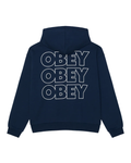 Obey - Treble Extra Heavy Hood Fleece - Pigment Blue