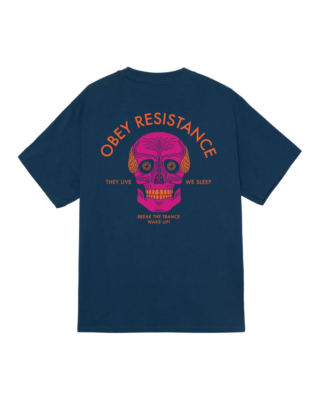 Obey - Obey Resistance Skull Tee - Harbor Blue