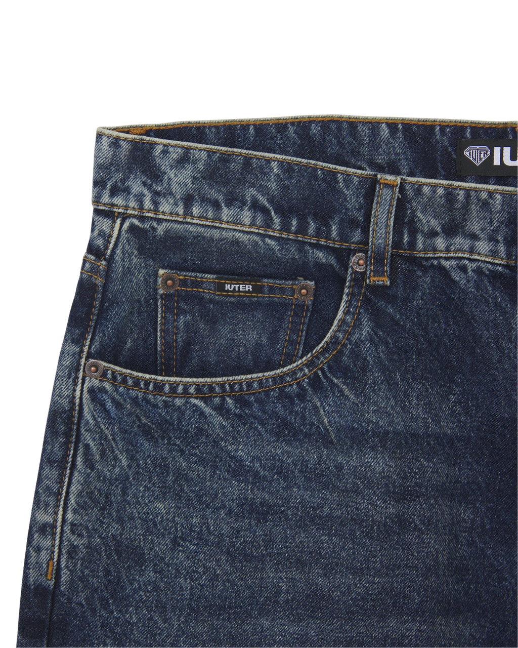 Iuter - Baggy Denim Pants - Darkblue