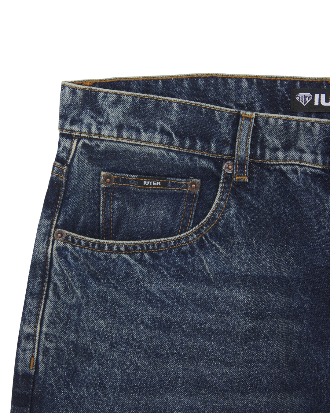 Iuter - Baggy Denim Pants - Darkblue