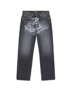 Iuter - Damage Loose Denim Pants - Charcoal