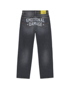 Iuter - Damage Loose Denim Pants - Charcoal