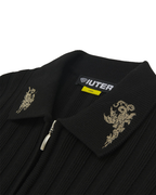 Iuter - Courage Half Zip Knit Polo - Nero