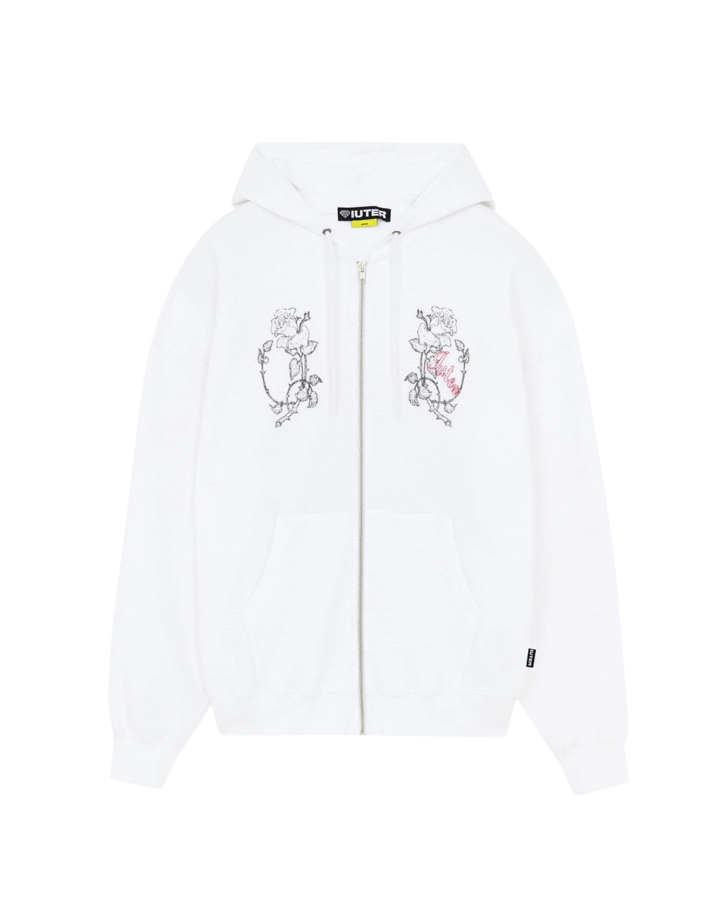 Iuter - Gate Waffle Zip Hoodie - Bianco