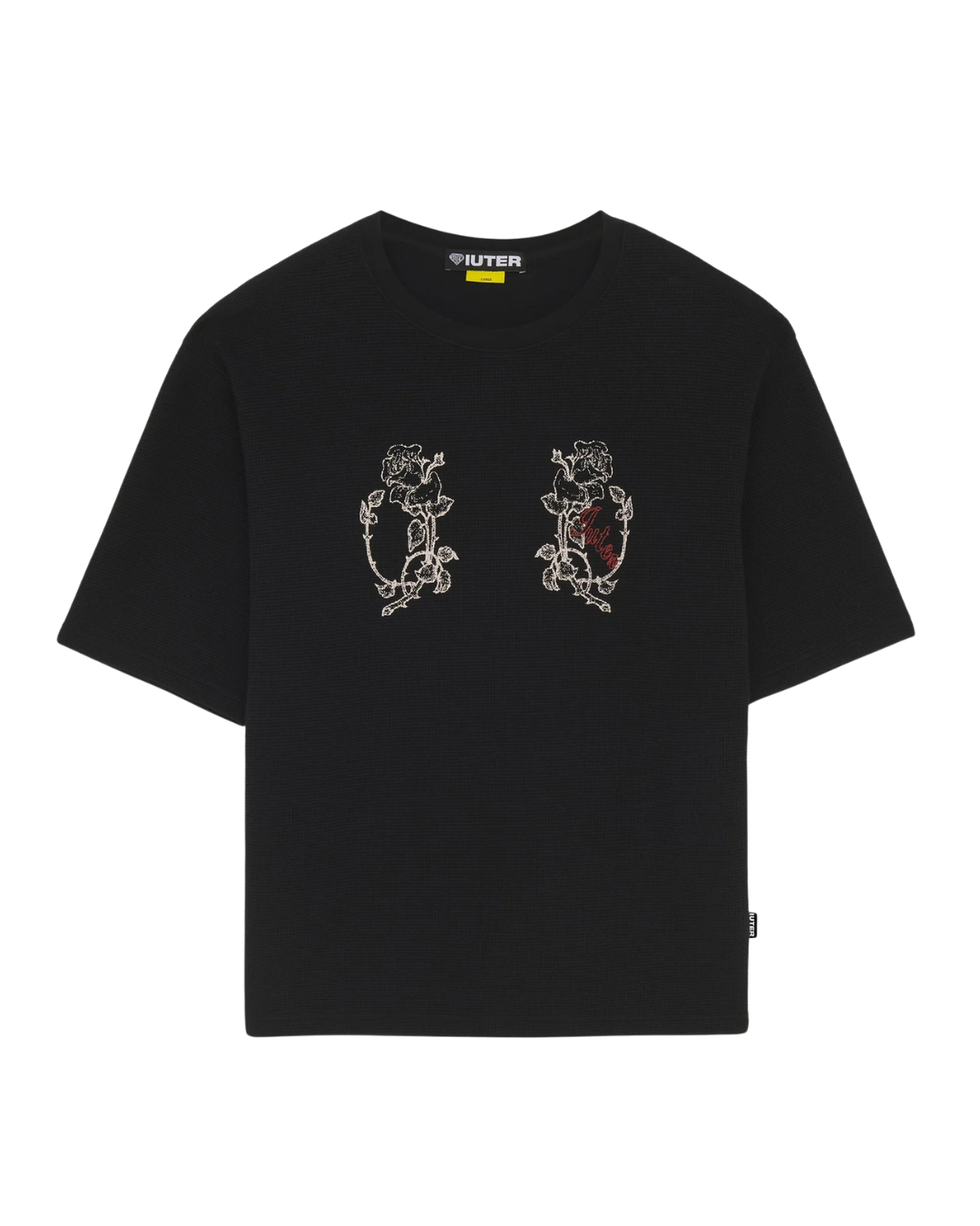 Iuter - Gate Waffle Tee - Nero