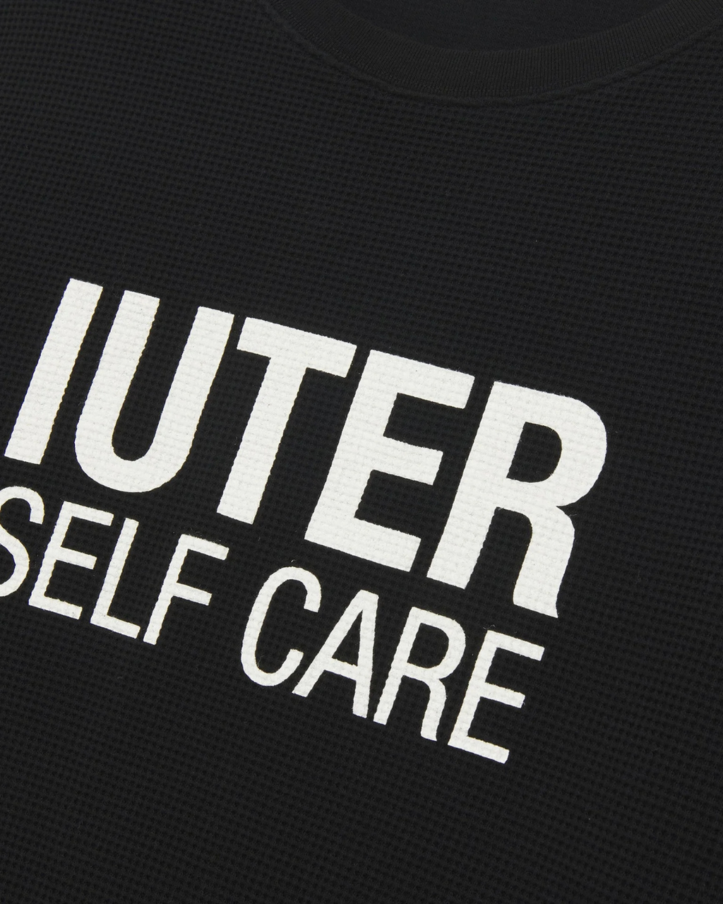 Iuter - Self Care Waffle Tee - Nero