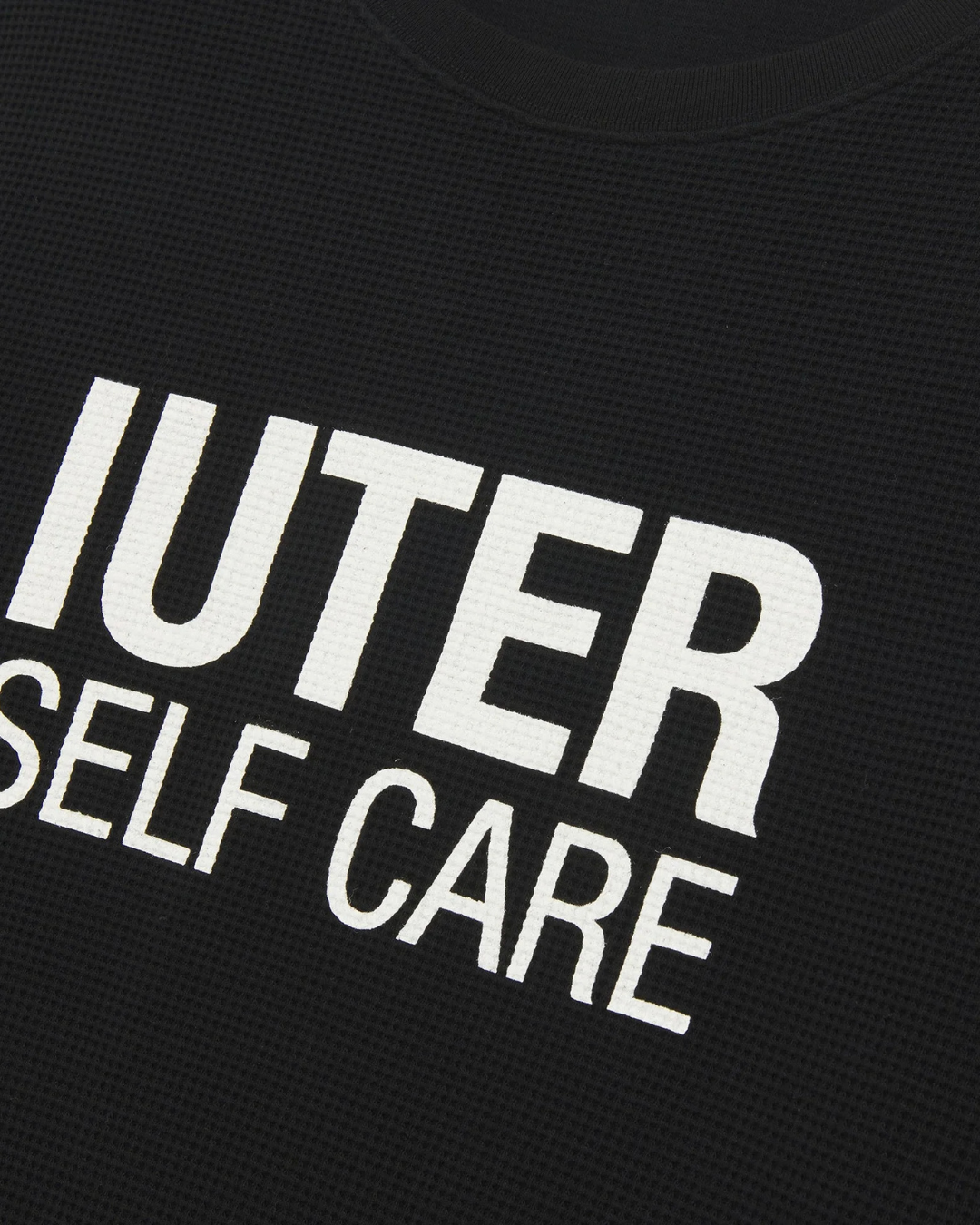 Iuter - Self Care Waffle Tee - Nero
