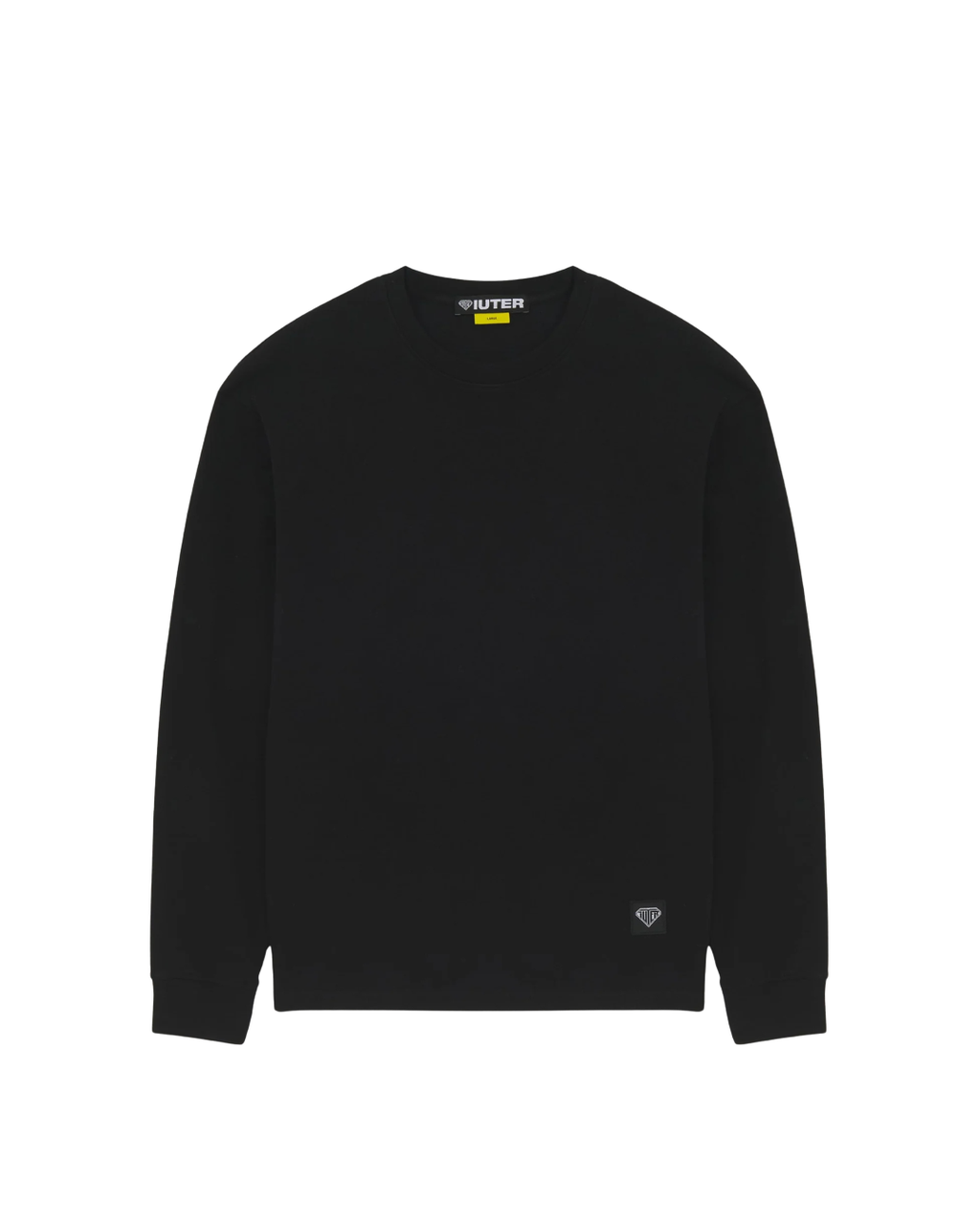 Iuter - Label Ribbed LS Tee - Nero