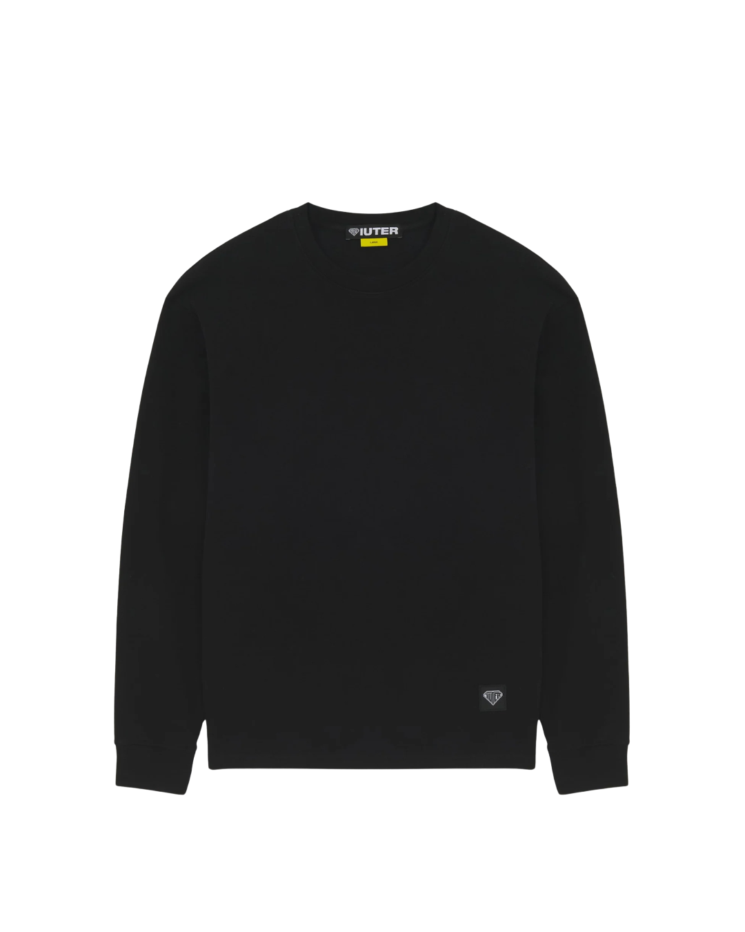 Iuter - Label Ribbed LS Tee - Nero