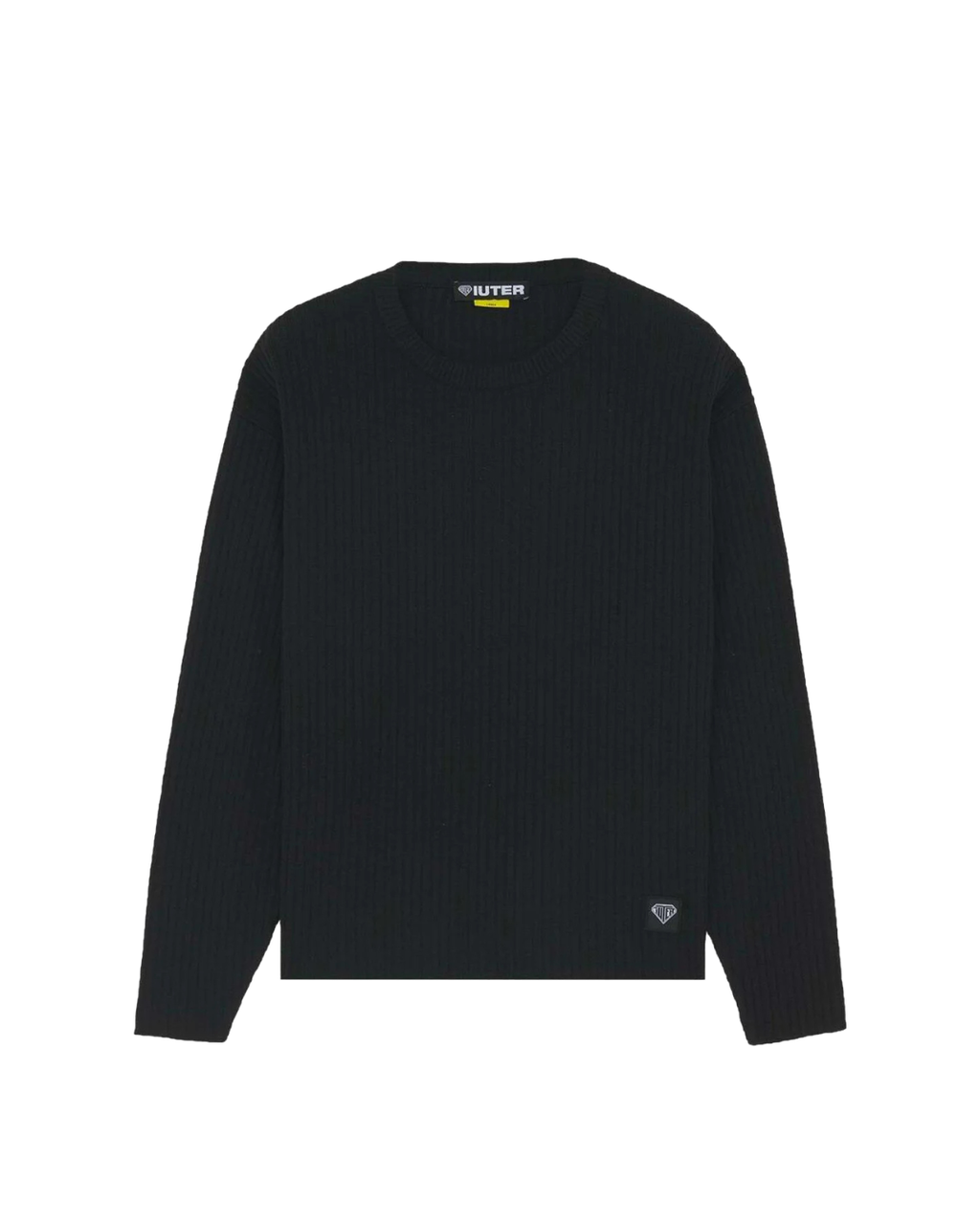 Iuter - Label Ribbed LS Knit - Nero