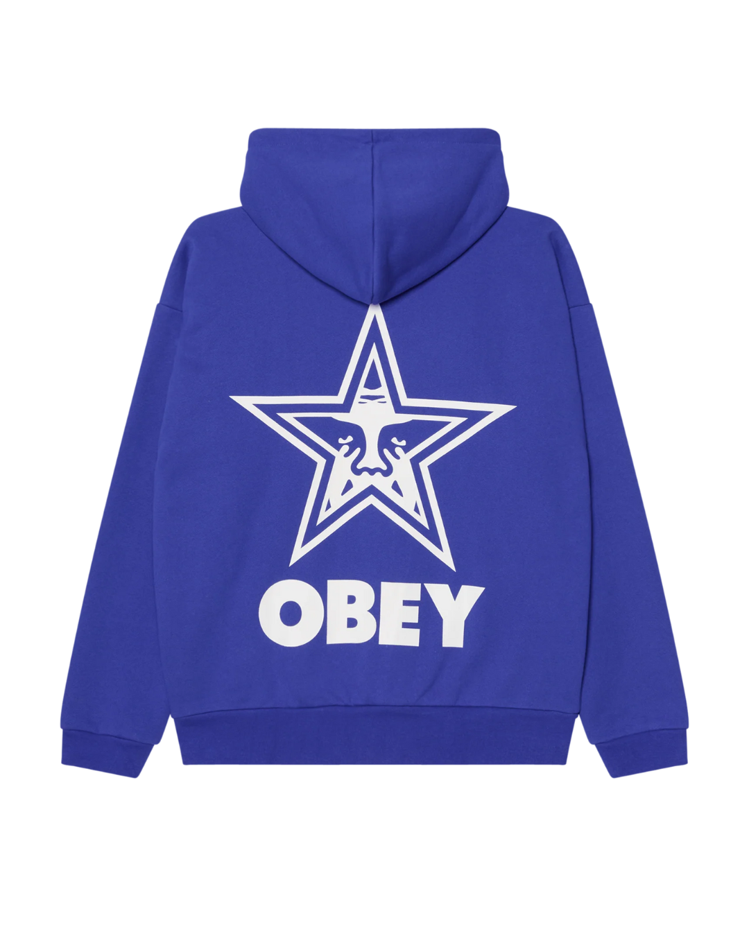 Obey - Bold Star Extra Heavy Hood Fleece - Blu