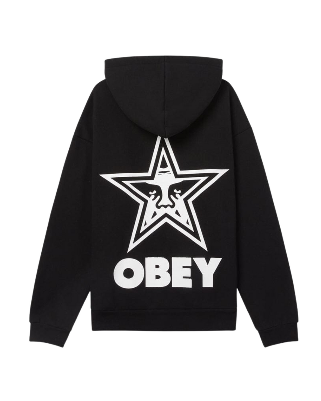 Obey - Bold Star Extra Heavy Hood Fleece - Nero