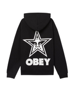 Obey - Bold Star Extra Heavy Hood Fleece - Nero