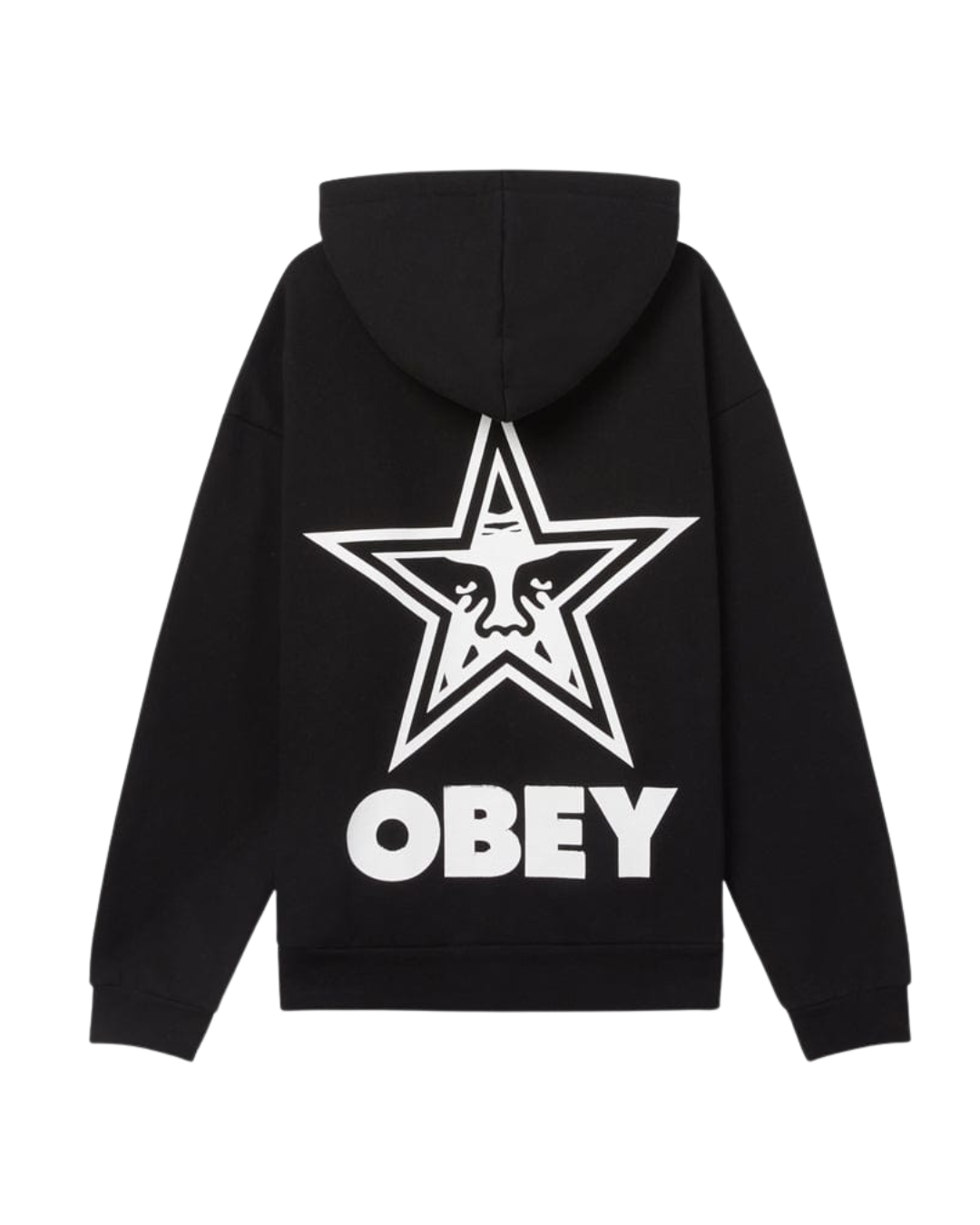Obey - Bold Star Extra Heavy Hood Fleece - Nero
