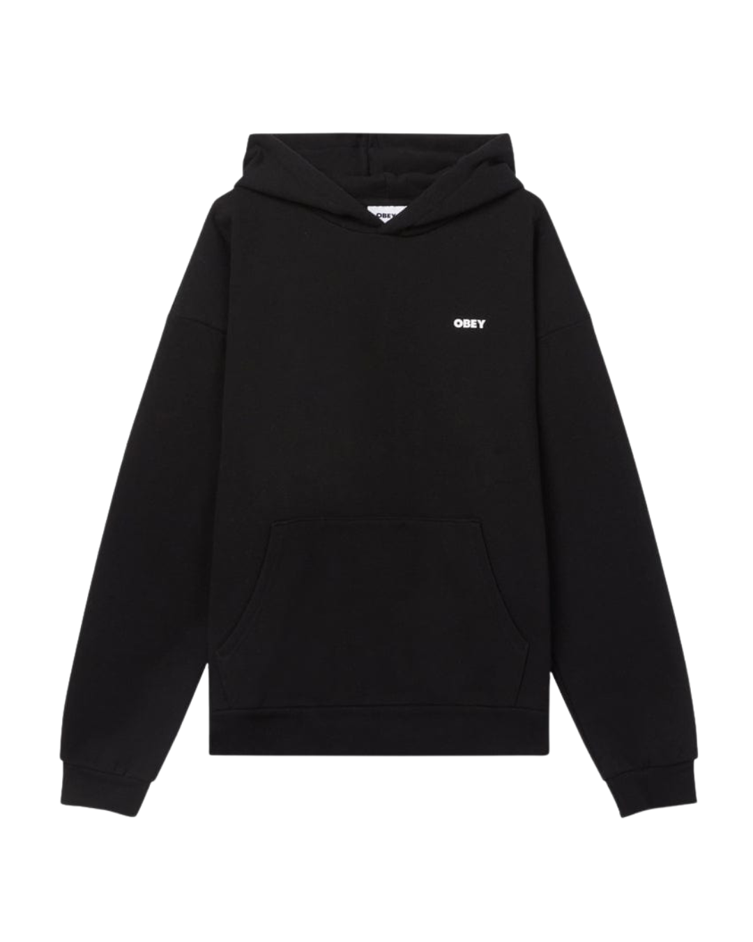 Obey - Bold Star Extra Heavy Hood Fleece - Nero