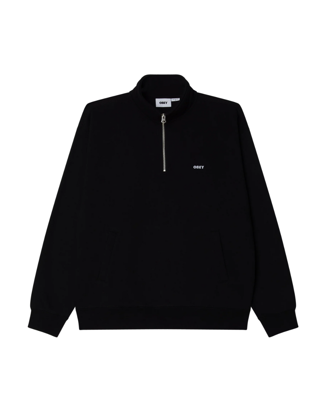Obey - Established Works Bold Mockneck Fleece - Nero