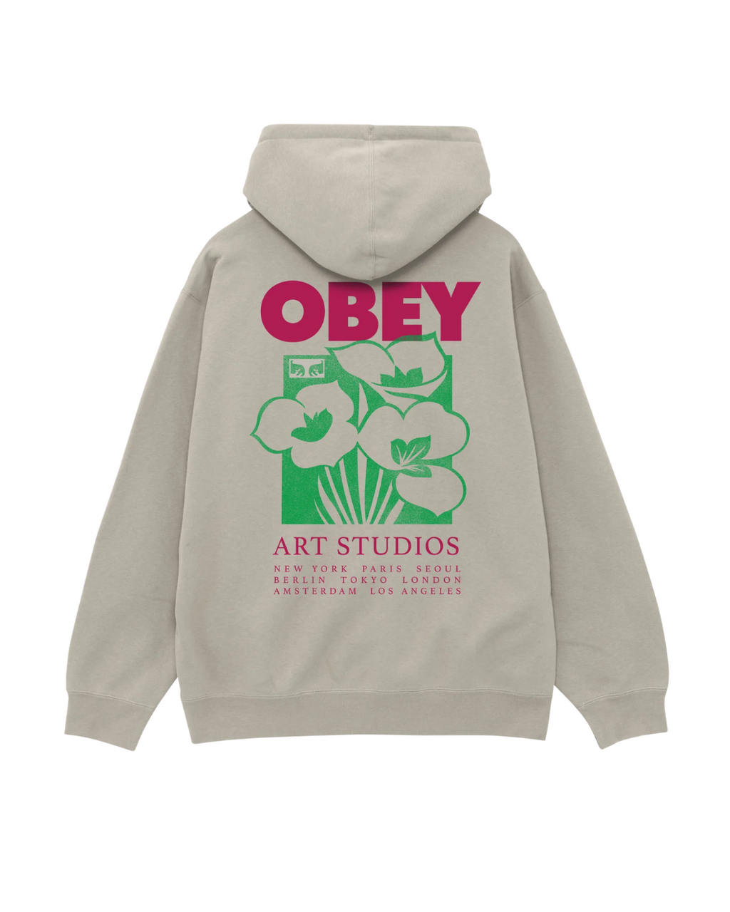 Obey - Art Studio Flowers Fleece - Grigio