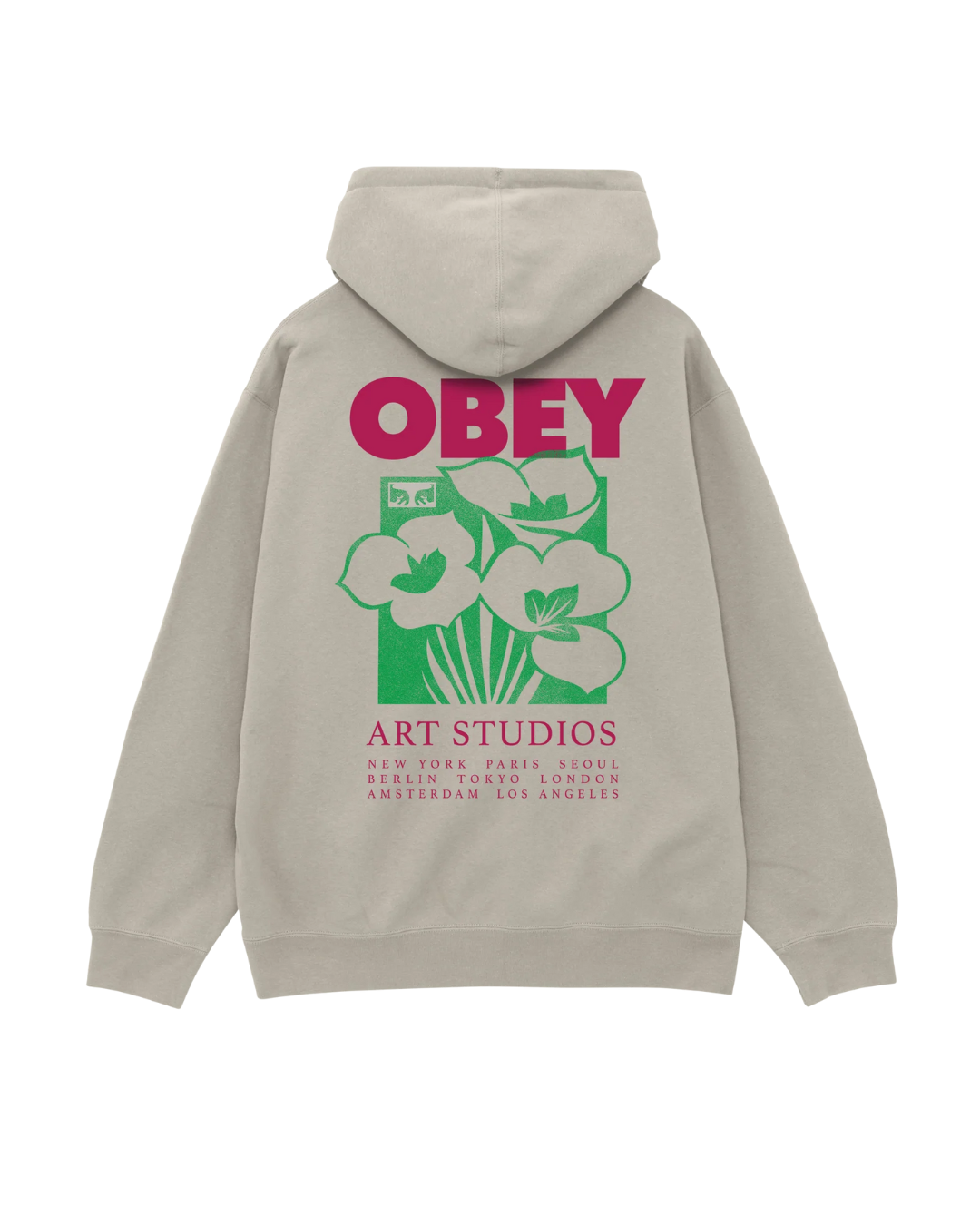 Obey - Art Studio Flowers Fleece - Grigio