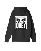 Obey - Eyes Icon Hood Fleece - Nero