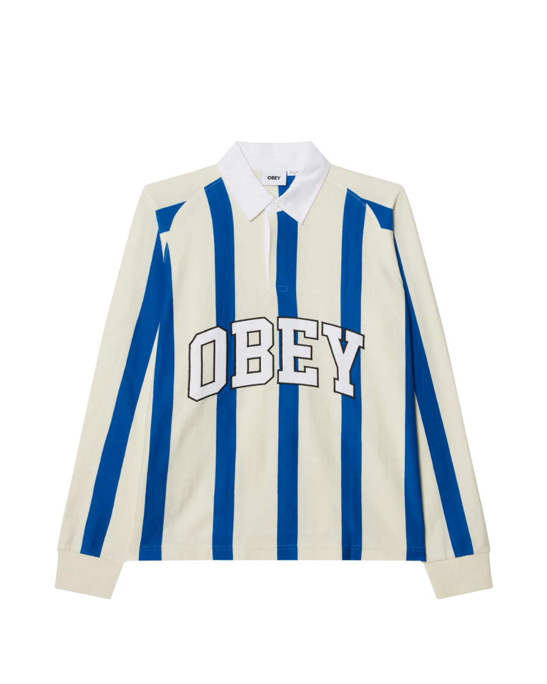 Obey - Landon Stripe Polo LS - Bianco