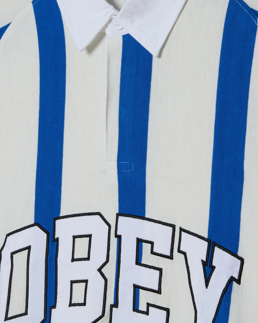 Obey - Landon Stripe Polo LS - Bianco