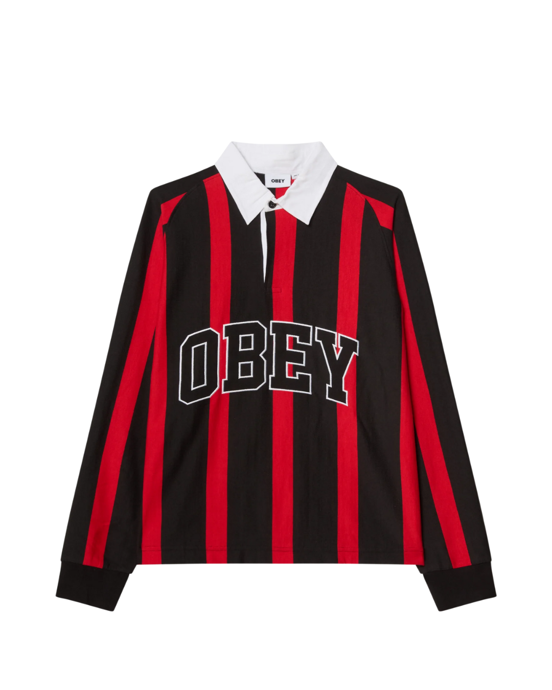 Obey - Landon Stripe Polo LS - Nero