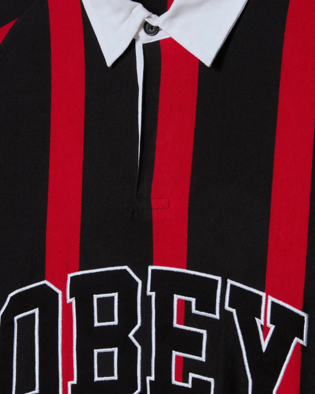 Obey - Landon Stripe Polo LS - Nero