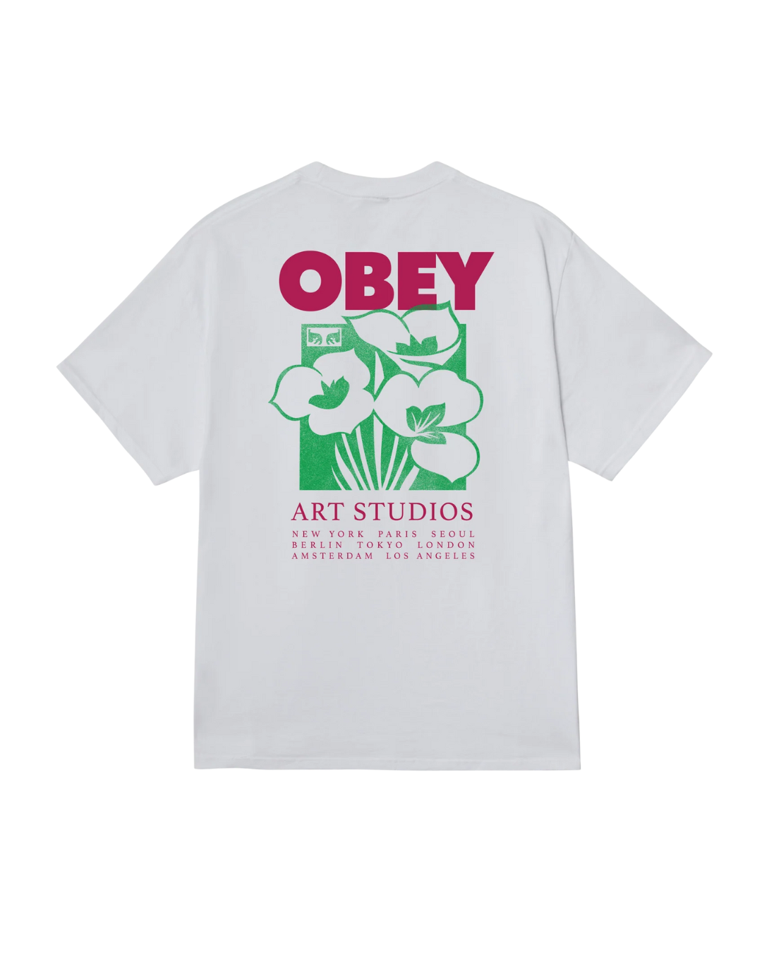 Obey - Art Studio Flowers Tee - Bianco