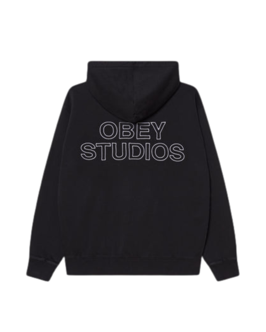 Obey - Studios Faded Hood Fleece - Nero
