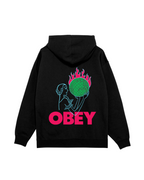 Obey - World In Flames Fleece - Nero