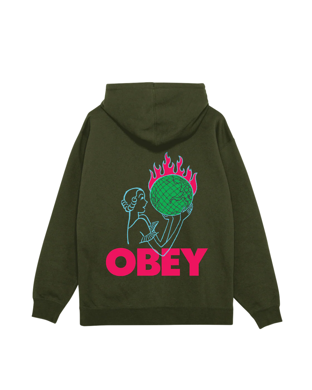 Obey - World In Flames Fleece - Verde