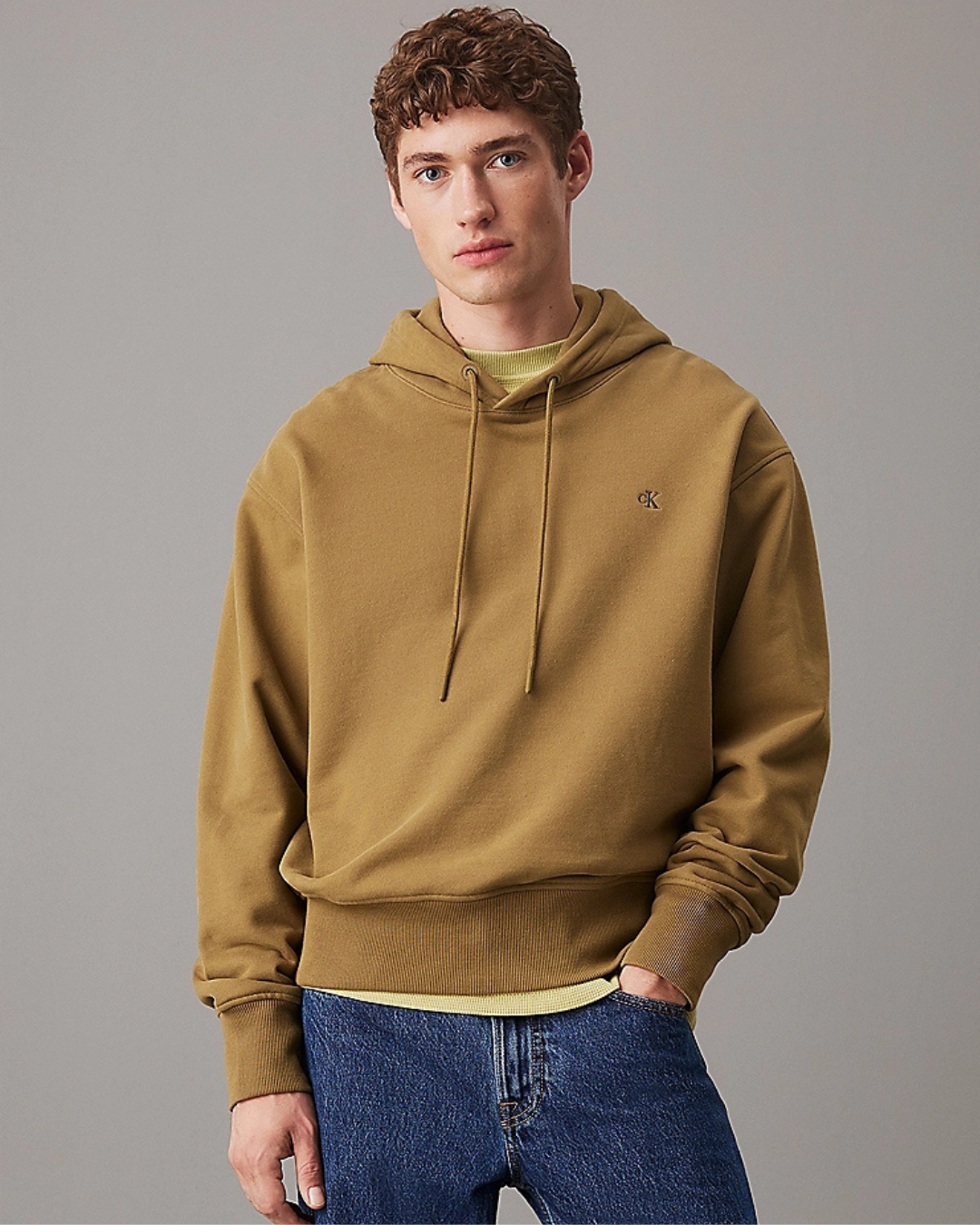 Calvin Klein Jeans - Heavyweight CK Embro Hoodie - Green