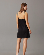 Calvin Klein Jeans - Bustier Seam Satin Dress - Black